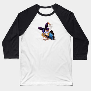 COLOURFUL BUTTERFLIES Baseball T-Shirt